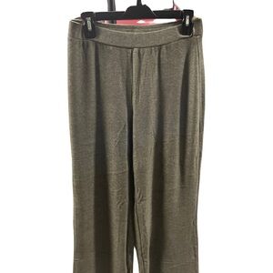 Susan Graver Lifestyle Regular Wide-Leg Pants Heather Olive XS